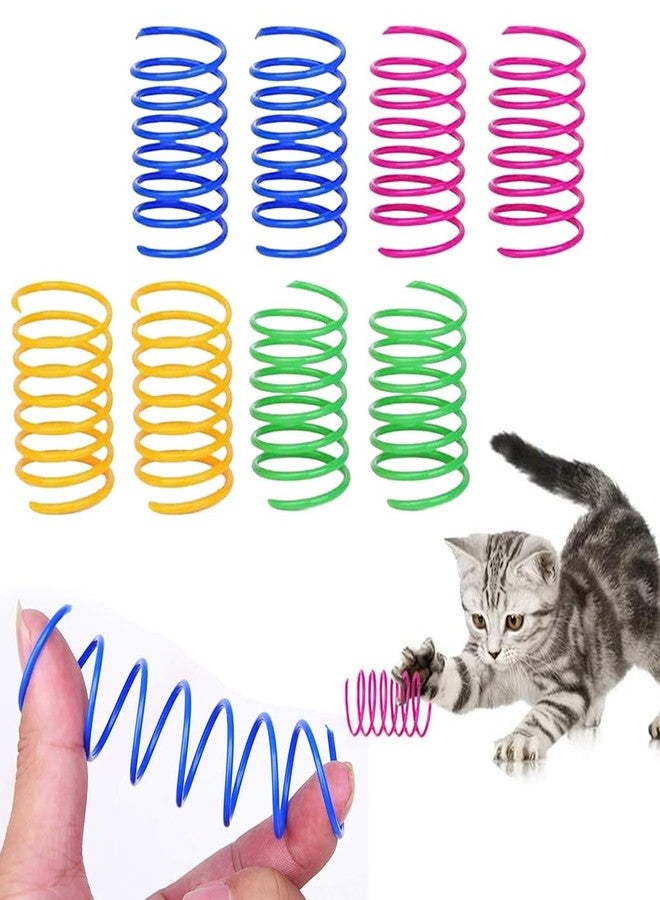 Qpets® Cat Spring Toys, Pet Coil Toys for Indoor Cats & Small Dogs, Durable ABS Material Mental Stimulation & Exercise Toys with Safe Flat Ends (8 Pack) - Image 1
